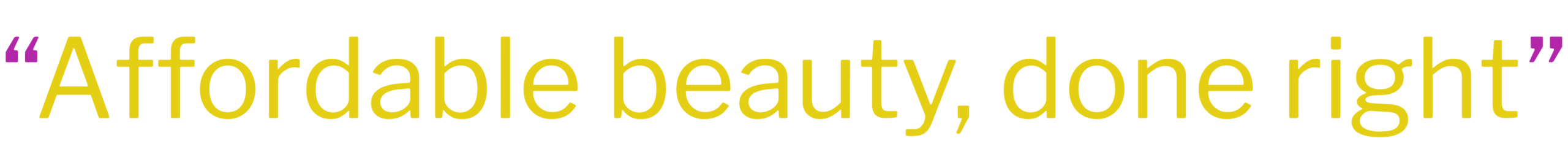 text Affordable Beauty